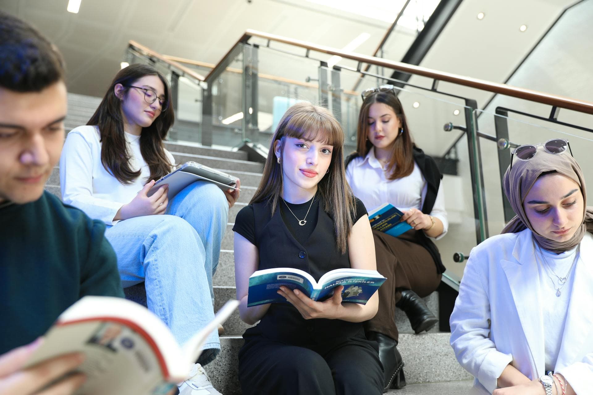 Nursing students studying together