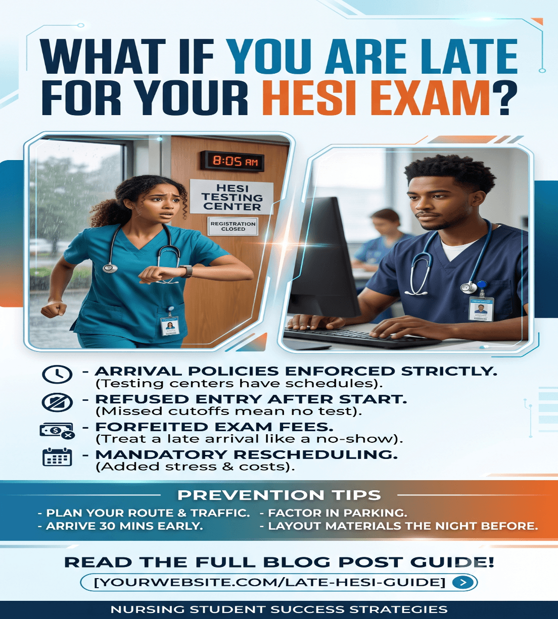 What If You Are Late For Your HESI Exam?