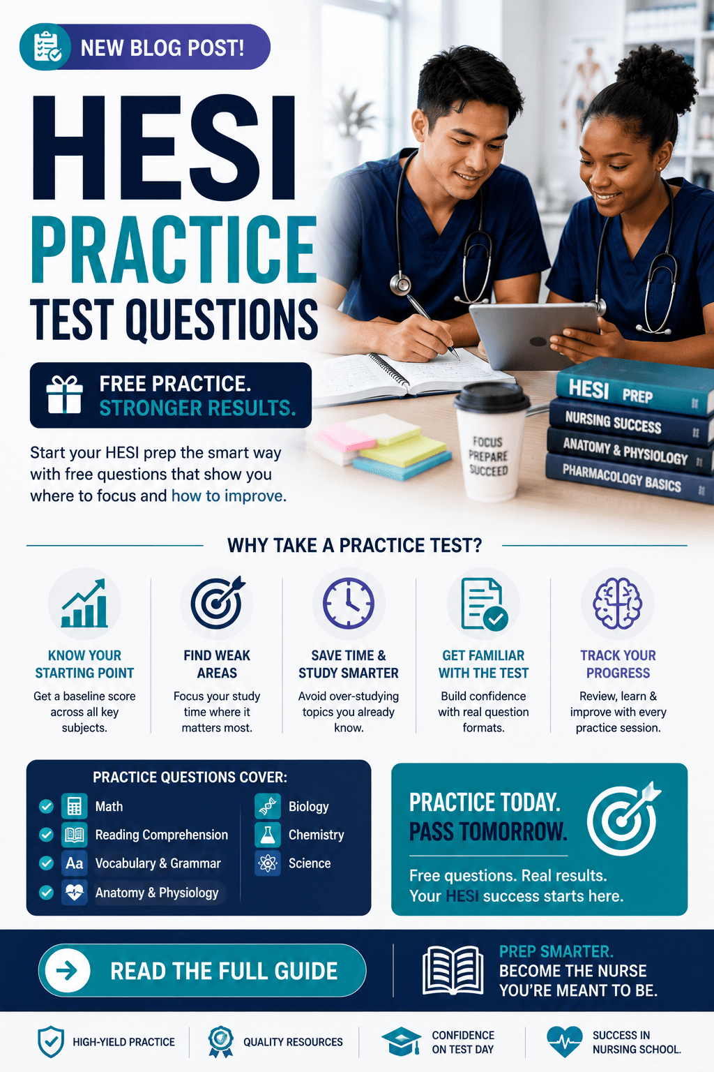 HESI practice test questions to help you pass your entrance exam